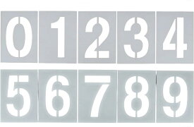 駐車場 番号 数字 ステンシルプレート スプレー 吹き付け ナンバープレート( 25cm)