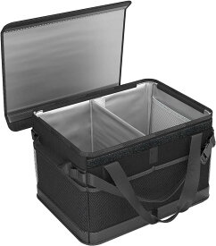 キャンプトートバッグ キャンプバッグ コンテナボックス BBQ 30L クッキングツール収納バッグ 収納袋付き( Black)