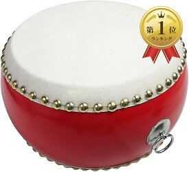 【楽天ランキング1位入賞】キッズパーカッションや太鼓練習に 本格牛皮張 太鼓セット 標準サイズ 直径24cmx高さ14cm 竹打楽器付モデル (標準サイズ（直径24cmx高さ14cm） 竹)