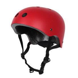 自転車 ヘルメット 子供 CE認証の中でも自転車用ヘルメット安全基準EN1078取得 小学生 男の子 スケートボード (M, 赤)