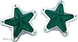 【楽天ランキング1位入賞】互換品星型 サイド マーカー ランプ 汎用 LED レンズ レトロ トラック デコトラ 12V 24V 2個セット (グリーン)