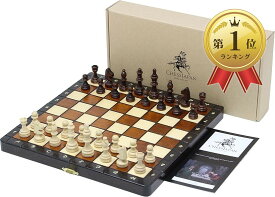 【楽天ランキング1位入賞】ChessJapan チェス プレミアム・マグネティック 28cm 木製 磁石式 (マルチカラー)