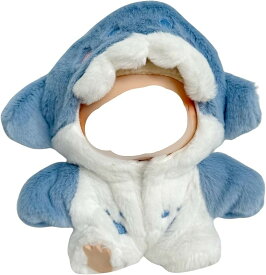 ラブブ専用 服 着ぐるみ ぬいぐるみ (水色サメ, 17cm)