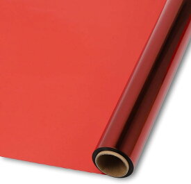 カラー セロファン ロール 30m 透明 セロファン紙 シート(赤)