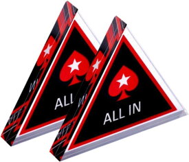 オールイン ALL IN ポーカー カジノ クリア チップ ゲーム トランプ アクリルカジノ マーカー アクリル製 カードゲーム 2個セット