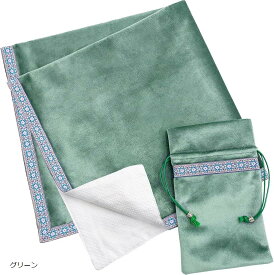 タロットクロス パステルカラー 滑り止め付き タロットカード オラクルカード かわいい グリーン (グリーン, ワンサイズ)