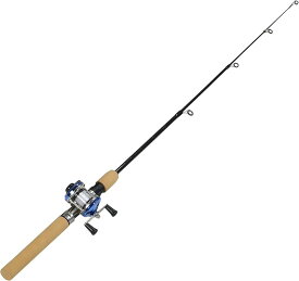 穴釣り用釣竿セット コンパクトロッド 両軸リール 100cm ブラクリ 海水対応 (ブルー)