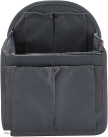 リュック 用 バッグインバッグ 縦型 多機能 13 ポケット インナー 仕切り 収納 整理 グレー (グレー)