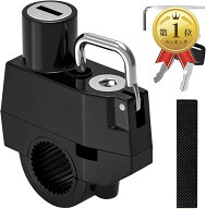 【楽天ランキング1位入賞】ヘルメットホルダー ヘルメットロック バイク 盗難防止 セキュリティ (ブラック)
