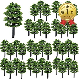 【楽天ランキング1位入賞】ジオラマ 木 樹木 風景 鉄道 模型 建築 庭 森林 ミニチュア プラモデル 材料 モデルツリー Nゲージ HOゲージ 3.5cm 60本( グリーン)