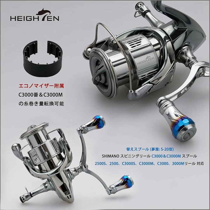 楽天市場】リール スプール 深溝 夢屋S-20型 C3000 替えスプール 