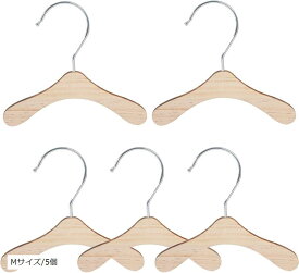 ペットハンガー 木製 犬 猫 おしゃれ かわいい ドッグウェア 洋服 Mサイズ/5個 (Mサイズ/5個)