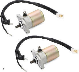 互換品 ヤマハ ジョグ JOG ビーノ Vino セル モーター スターター 配線 カプラー 付き 汎用 SA36J 39J 26J 37J 2個(シルバー)