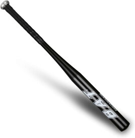 金属バット 野球 護身用 軽量 子供 少年 大人 アルミ製 (ブラック, 81cm)