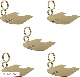 【楽天ランキング1位入賞】ポップスタンド リングスタンド プライスカード 写真立て 5個セット (ゴールド, 5cm)