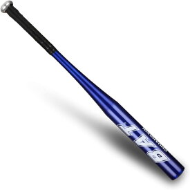 金属バット 野球 護身用 軽量 子供 少年 大人 アルミ製 (ブルー, 81cm)