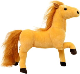 おもちゃ ぬいぐるみ 動物 馬 競馬 ふわふわ 癒し グッズ 子供 大人 誕生日 プレゼント (ブラウン, 30cm)