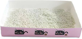 猫 トイレ 猫用品 簡易トイレ 携帯トイレ 折りたたみ お出かけ 防水 組立式 ラミネート紙 5枚セット (ピンク)