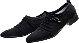 アスペルシオ スエード カジュアルシューズ メンズ ビジネスシューズ ビジネス靴 モンクストラップ ウォーキング 26.5cm 黒色( ブラック, 26.5～27.0 cm 3E)
