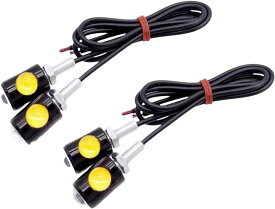 FJmark バイク ウインカー LED 小さい 12V 汎用 旧車 カスタム ナノウインカー （4個セット1台分）