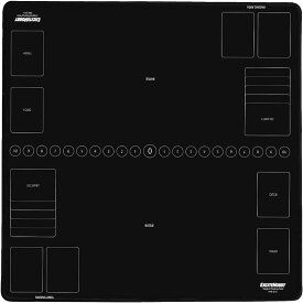 EXCITE HOBBY プレイマット シンプルデザイン カードゲーム 滑りにくい めくりやすい バトルフィールド 60cmx60cm デジモン( 黒)