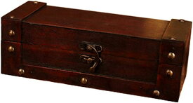 Anberotta ジュエリーボックス 小物入れ 木製 アンティーク調 ケース 宝石箱 収納箱 アクセサリー ビンテージ加工 レトロ 宝箱 AT2 (Aタイプ)