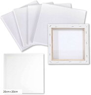 【楽天ランキング1位入賞】ミニキャンバス 画材 絵画 水彩画 油絵 6個 セット 20cmx20cm (20cmx20cm)
