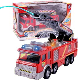 【全品P5倍★4/24 20時～】TOMMYFIELD はしご車 消防車 おもちゃ サイレン 音が鳴る 玩具 大きい ミニカー