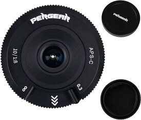 Pergear 10mm F8 レンズ 超薄型パンケーキレンズ 小型 マニュアルフォーカス広角レンズ APS-C M4/3マウント オリンパス/パナソニックミラーレスカメラ対応
