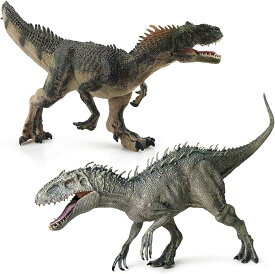 sanmaao 恐竜 フィギュア アロサウルス インドミナスレックス フィギュア ジュラシック 模型 (2個セット)