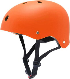 YRINA 自転車 ヘルメット子供用 キッズヘルメット スポーツヘルメット 子ども 軽量 CE安全規格 通気性 こども (M, オレンジ)