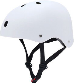 YRINA 自転車 ヘルメット子供用 キッズヘルメット スポーツヘルメット 子ども 軽量 CE安全規格 通気性 こども (M, ホワイト)