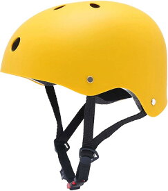 YRINA 自転車 ヘルメット子供用 キッズヘルメット スポーツヘルメット 子ども 軽量 CE安全規格 通気性 こども (M, イエロー)