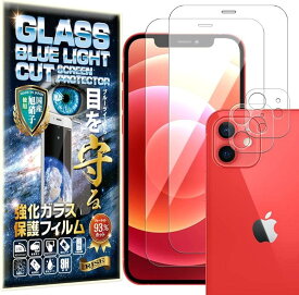 2枚＋2枚 RISE ガラスフィルム カメラ レンズ iPhone 12 / Pro 用 保護フィルム