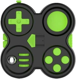 Leiasnow フィジェットパッド おもちゃ ボタン (グリーン＆ブラック)