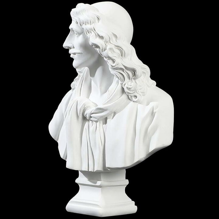 楽天市場】自宅が美術館 石膏風人物像 15cm モリエール : OHstore