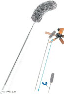ほこり取り ホコリ取り はたき ハンディモップ 伸縮自在 高所清掃 最長 280cm 水洗い可能 (モップ単品, 2…
