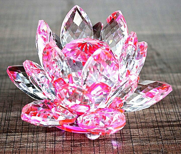 楽天市場 クリスタルガラス 水晶玉 蓮の花 ロータス サンキャッチャー 風水 インテリア プリズム 仏壇 仏具 オブジェ ギフト プレゼント ブルー 10cm Ohstore