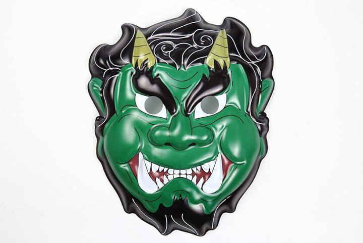 楽天市場 節分 超リアル ３点セット 鬼のお面 仮面 大人用 縞々パンツ 金棒 緑鬼セット 緑 Ohstore