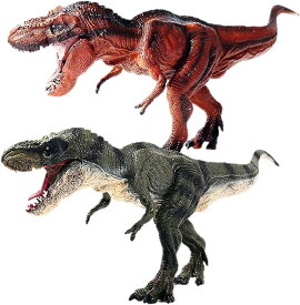 EXDUCT ティラノサウルス 赤 緑 2個セット リアル 恐竜 フィギュア ミニチュア
