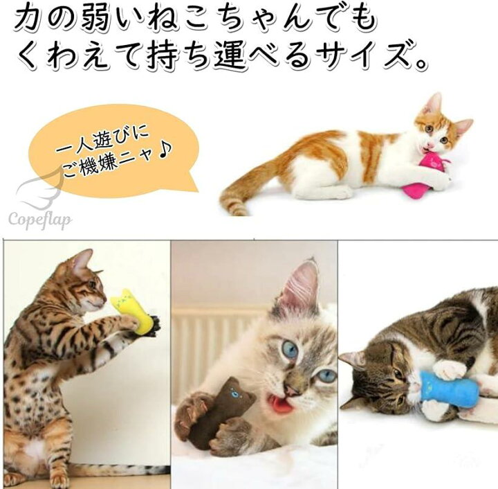 楽天市場 楽天ランキング1位入賞 猫 おもちゃ 子猫 噛むおもちゃ 猫用 玩具 ストレス解消 ねこのおもちゃ 5個セット 5色 Ohstore