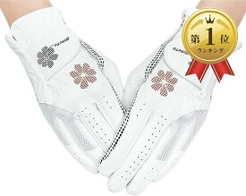【楽天ランキング1位入賞】プレミーノ ゴルフ グローブ 手袋 レディース 両手 フィット感 耐久性 デザイン性 ホワイト 21 17.5cm-18.0cm (ホワイト, 21 (17.5cm-18.0cm))