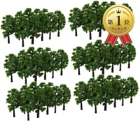 heizi ジオラマ 風景 木 60本セット N ゲージ HOゲージ 鉄道模型 建築模型 プラモデル ミニチュア 樹木 (3.5cm 深緑)
