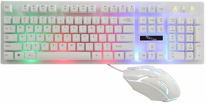 楽天市場 ゲーミング キーボード マウス セット Eスポーツ Pc ゲーム 有線 104キー 英語配列 7色 Led バックライト Windows Mac Os 対応 ホワイト Ohstore 楽天市場 ゲーミング キーボード マウス セット Eスポーツ Pc ゲーム 有線 104キー 英語配列 7色 Led バックライト Windows Mac Os 対応 ホワイト Ohstore