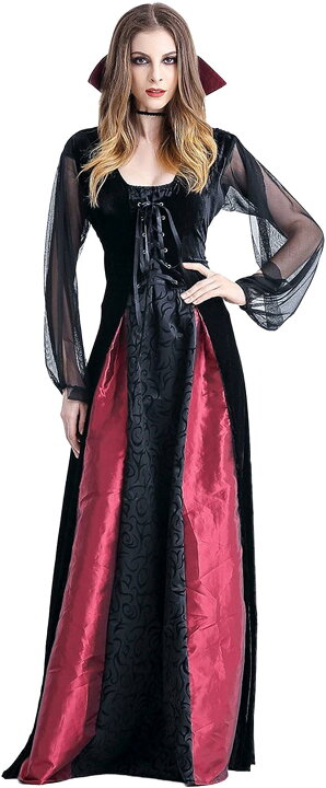 楽天市場】ハロウィン コスプレ レディース ヴァンパイア ドレス 女王 衣装 吸血鬼 悪魔(ブラック, XLサイズ) : OHstore