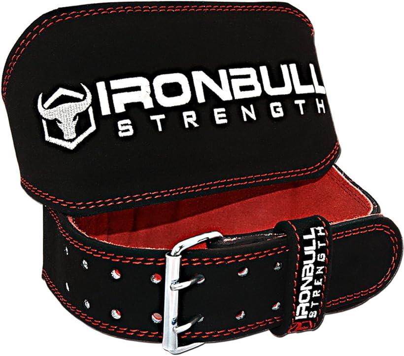 Iron Bull Strength 日本限定 専門店 トレーニングベルト 6インチパッド入り X-Large ブラック XL レッド