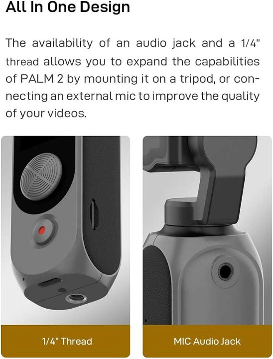楽天市場】Palm 2 ジンバルカメラ 4K/30fps ビデオカメラ 短いVlog  