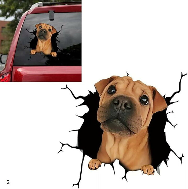 楽天市場 カーステッカー 車 トラック 犬 おもしろ 面白い 動物 ペット 2 Ohstore