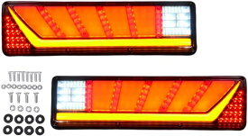 トラック テール ランプ 流れる シーケンシャル LED ライト 24V 日野 いすゞ 三菱ふそう 日産 UD KRB261( レッド)