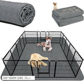 洗えるペットシーツ ペットマット おしっこマット ペット用 トイレ下敷きマット 182x182CM グレー1枚 (グレー「1枚」, 182x182CM)